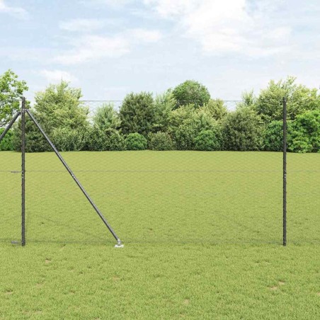Clôture Hexagonale Grise 1.6x10 m Acier 
