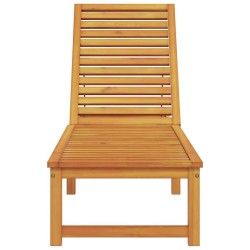 Chaise longue en bois d'acacia massif 