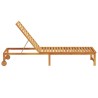 Chaise longue en bois d'acacia massif 