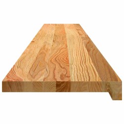 Appuis de fenêtre 2 pcs marron clair bois de chêne massif 