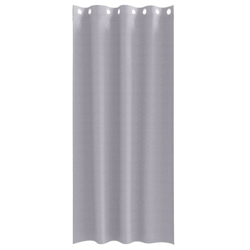 Rideaux 2 pcs Gris métallique 225 x 140 cm Polyester 