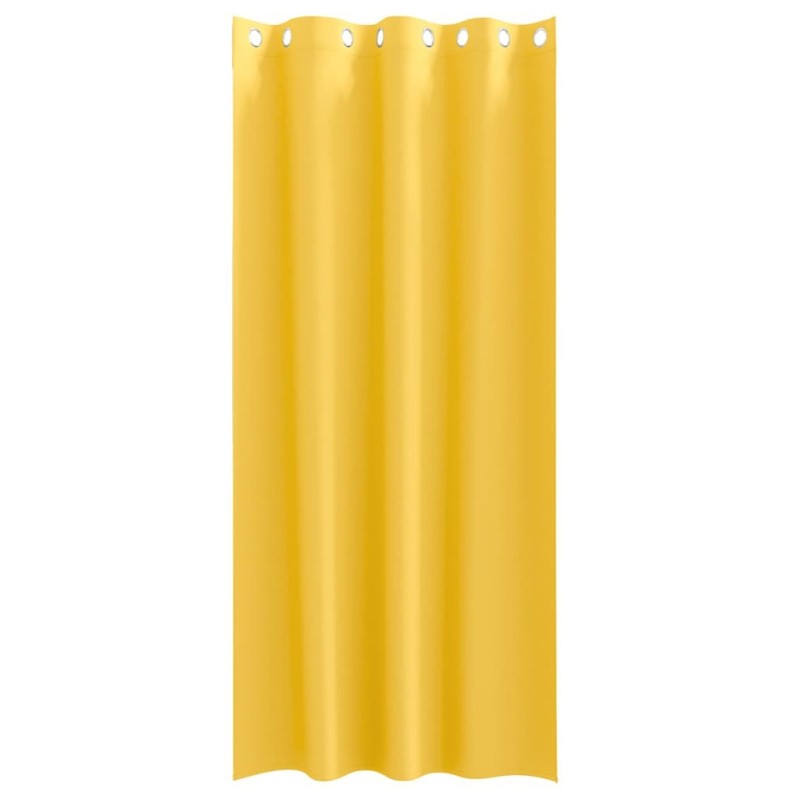 Rideaux 2 pcs jaune moutarde 225 x 140 cm Polyester 