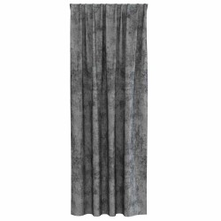 Rideaux en velours 2 pcs avec œillets gris 260x140 cm 