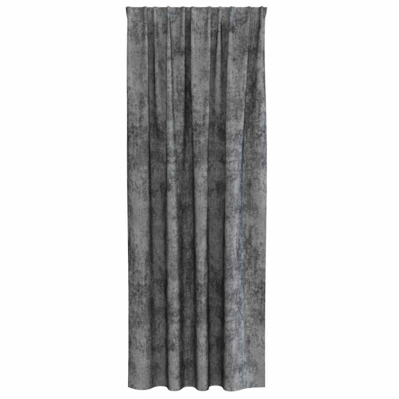 Rideaux en velours 2 pcs avec œillets gris 260x140 cm 