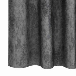 Rideaux en velours 2 pcs avec œillets gris 260x140 cm 