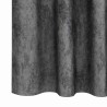 Rideaux en velours 2 pcs avec œillets gris 260x140 cm 