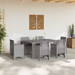 Table de jardin Gris clair 150x100x73 cm Rattan synthétique 