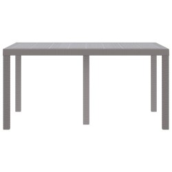Table de jardin Gris clair 150x100x73 cm Rattan synthétique 