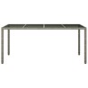 Table à Manger de Jardin Grise 190x90x75 cm Poly Rattan 