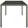 Table à Manger de Jardin Grise 190x90x75 cm Poly Rattan 