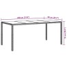 Table à Manger de Jardin Grise 190x90x75 cm Poly Rattan 