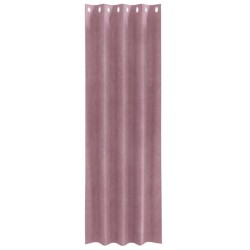 Rideaux occultants avec œillets 2 pcs Velours rose foncé 