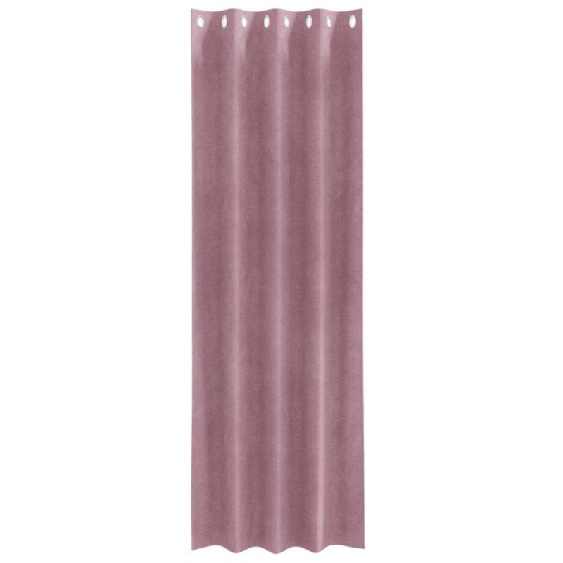 Rideaux occultants avec œillets 2 pcs Velours rose foncé 