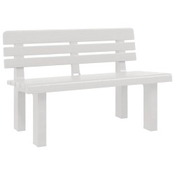 Banc de jardin blanc 110x52x71 cm polypropylène 