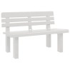 Banc de jardin blanc 110x52x71 cm polypropylène 