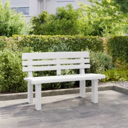 Banc de jardin blanc 110x52x71 cm polypropylène 