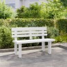 Banc de jardin blanc 110x52x71 cm polypropylène 