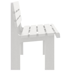 Banc de jardin blanc 110x52x71 cm polypropylène 