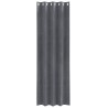 Rideaux opaques avec œillets 2 pcs en velours gris clair super léger 