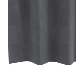 Rideaux opaques avec œillets 2 pcs en velours gris clair super léger 