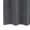 Rideaux opaques avec œillets 2 pcs en velours gris clair super léger 