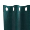 Rideaux occultants avec œillets, 2 pcs, Velours Vert Foncé 
