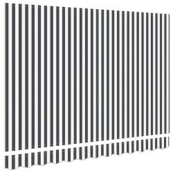 Tissu de remplacement pour auvent pour cadre de 3,5x2 m anthracite et blanc 