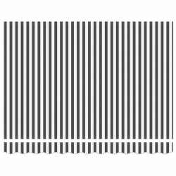 Tissu de remplacement pour auvent pour cadre de 3,5x2 m anthracite et blanc 