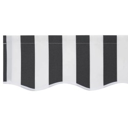 Tissu de remplacement pour auvent pour cadre de 3,5x2 m anthracite et blanc 