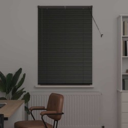 Store de Fenêtre avec des rideaux Autre Noir 80 x 130 cm Aluminium 