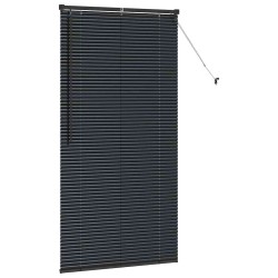 Store de Fenêtre avec des rideaux Autre Noir 80 x 130 cm Aluminium 