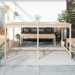 Table de jardin 203,5x90x110 cm bois massif de pin 
