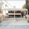Table de jardin 203,5x90x110 cm bois massif de pin 