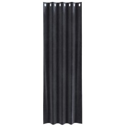 Rideaux occultants avec œillets 2 pcs Velours gris foncé 