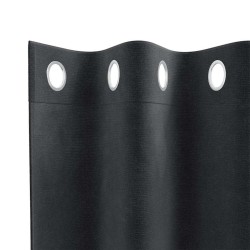 Rideaux occultants avec œillets 2 pcs Velours gris foncé 