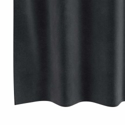 Rideaux occultants avec œillets 2 pcs Velours gris foncé 