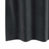 Rideaux occultants avec œillets 2 pcs Velours gris foncé 