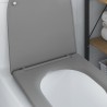 Toilette à ouverture rapide avec fermeture douce en Duroplast Gris 