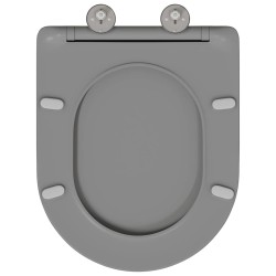 Toilette à ouverture rapide avec fermeture douce en Duroplast Gris 