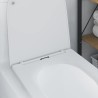 Toilettes avec fermeture douce, rapide à retirer, en duroplast blanc 