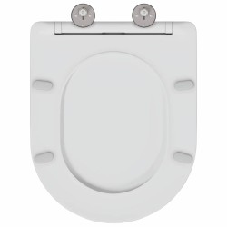 Toilettes avec fermeture douce, rapide à retirer, en duroplast blanc 