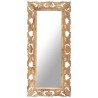 Miroir sculpté à la main Marron 110x50 cm Bois de manguier 
