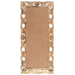 Miroir sculpté à la main Marron 110x50 cm Bois de manguier 