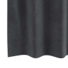 Rideaux occultants avec œillets 2 pcs en velours gris clair 