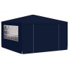 Tente de réception avec parois latérales 4x4 m Bleu 90 g/m² 