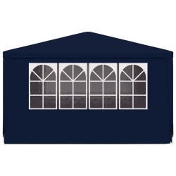 Tente de réception avec parois latérales 4x4 m Bleu 90 g/m² 