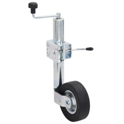 Cric à roue pour remorque 60 mm 2 tubes de soutien 3 pinces 