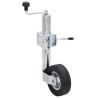 Cric à roue pour remorque 60 mm 2 tubes de soutien 3 pinces 