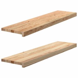 Appuis de fenêtre 2 pcs non traité 100x30x2cm bois chêne massif 