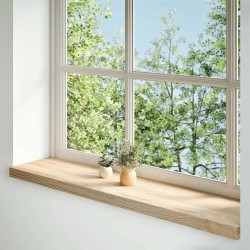 Appuis de fenêtre 2 pcs non traité 100x30x2cm bois chêne massif 